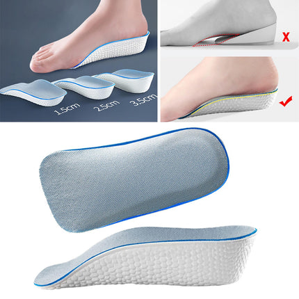 Crofta 2 Pieces Invisible Heel Lift Inserts Shock Absorption for Long Time Standing 3.5cm