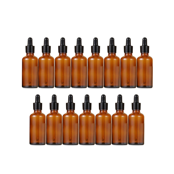 Crofta 15x Dropper Bottles Thick Refillable Durable Storage 30ml Tincture Bottles