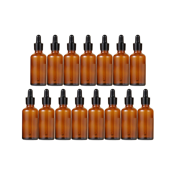 Crofta 15x Dropper Bottles Thick Refillable Durable Storage 30ml Tincture Bottles