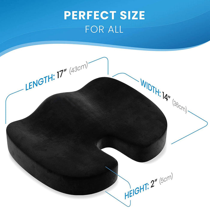 Crofta Travel Seat Cushion Hip Support Butt Pillow for Office Stadium Postnatal Black