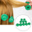 Crofta 10 Pieces Silicone Hair Rollers Curling Rods Headband Gift Household Durable Green