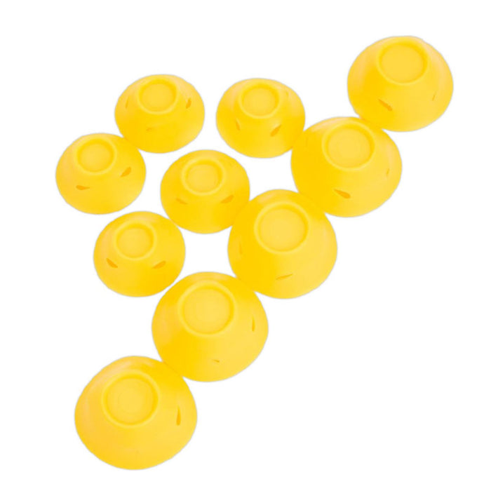 Crofta 10 Pieces Silicone Hair Rollers Curling Rods Headband Gift Household Durable Yellow