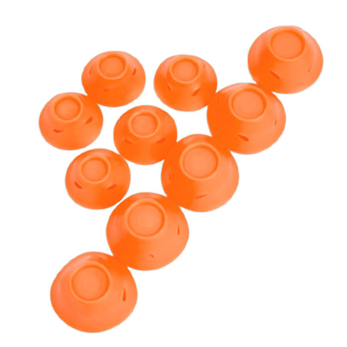 Crofta 10 Pieces Silicone Hair Rollers Curling Rods Headband Gift Household Durable Orange