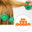 Crofta 10 Pieces Silicone Hair Rollers Curling Rods Headband Gift Household Durable Orange