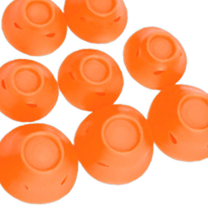 Crofta 10 Pieces Silicone Hair Rollers Curling Rods Headband Gift Household Durable Orange