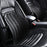 Crofta Comfortable Car Back Cushion Adjustable for Office Chairs Car Seat recliner Black Style A