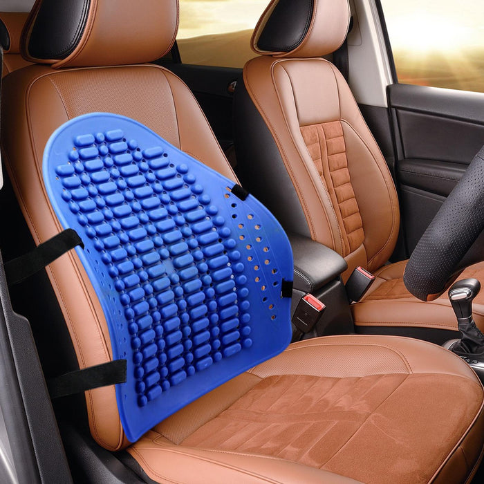 Crofta Comfortable Car Back Cushion Adjustable for Office Chairs Car Seat recliner Blue Style A