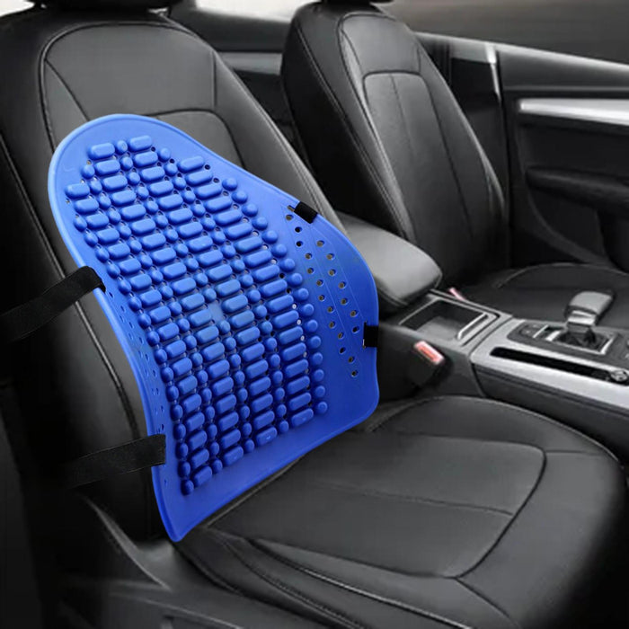 Crofta Comfortable Car Back Cushion Adjustable for Office Chairs Car Seat recliner Blue Style A