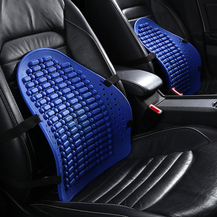 Crofta Comfortable Car Back Cushion Adjustable for Office Chairs Car Seat recliner Blue Style A