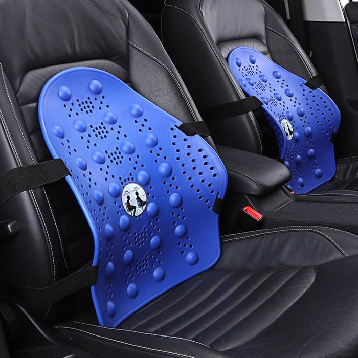 Crofta Comfortable Car Back Cushion Adjustable for Office Chairs Car Seat recliner Blue Style B