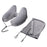 Crofta Portable Travel Inflatable Neck Pillow Convenient Storage Ergonomic U Shape Grey