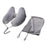 Crofta Portable Travel Inflatable Neck Pillow Convenient Storage Ergonomic U Shape Grey