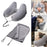 Crofta Portable Travel Inflatable Neck Pillow Convenient Storage Ergonomic U Shape Grey