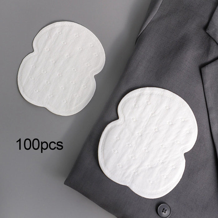 Crofta 100 Pieces Disposable Underarm Sweat Pads White Stickers for Sweating People