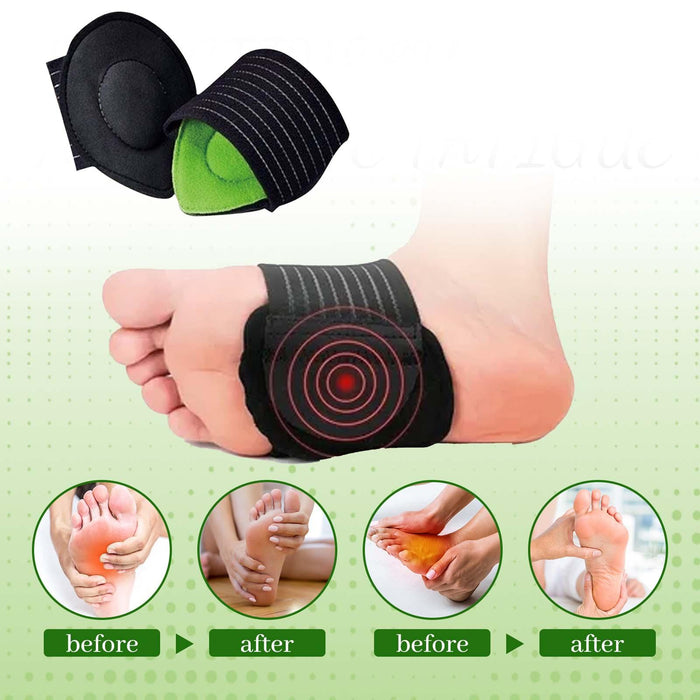 Crofta 2 Pieces Foot Arch Support Breathable Feet Arch Support Brace for Exercising