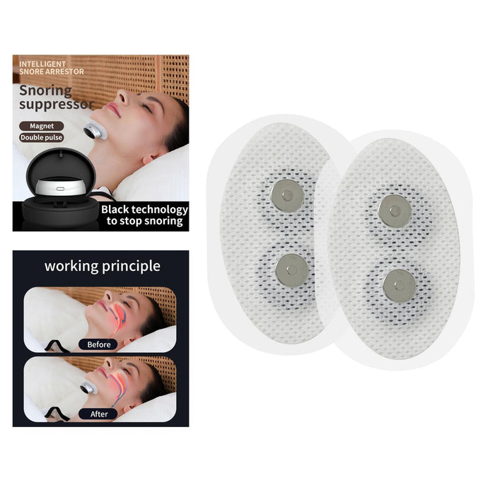 Crofta 2 Pieces Smart Anti Snoring Device Patch Portable Snore Stopper Device Patch