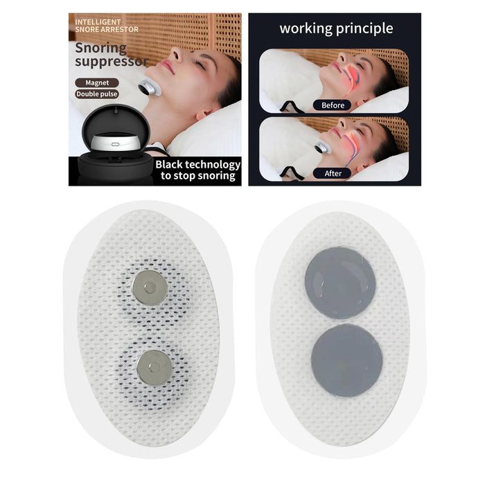 Crofta 2 Pieces Smart Anti Snoring Device Patch Portable Snore Stopper Device Patch