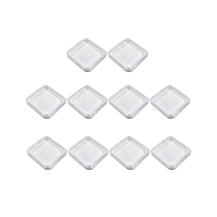 Crofta 10Pcs Press on Nail Storage Boxes Small Nail Packing Box for Nail Salon Home White