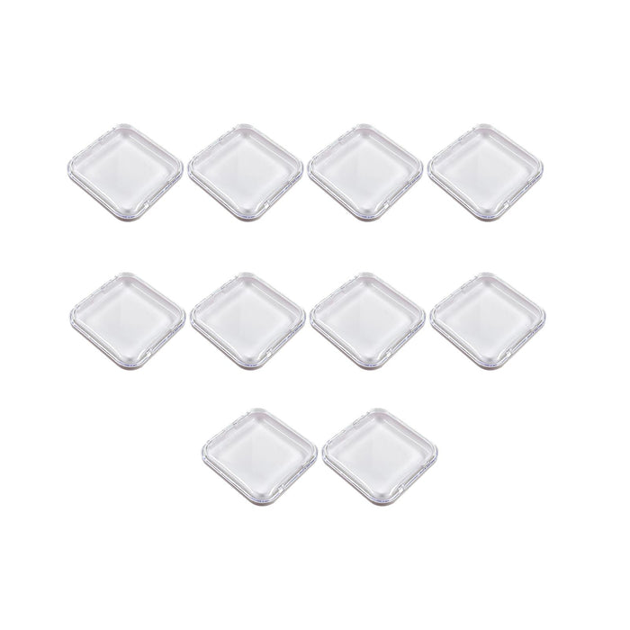 Crofta 10Pcs Press on Nail Storage Boxes Small Nail Packing Box for Nail Salon Home White