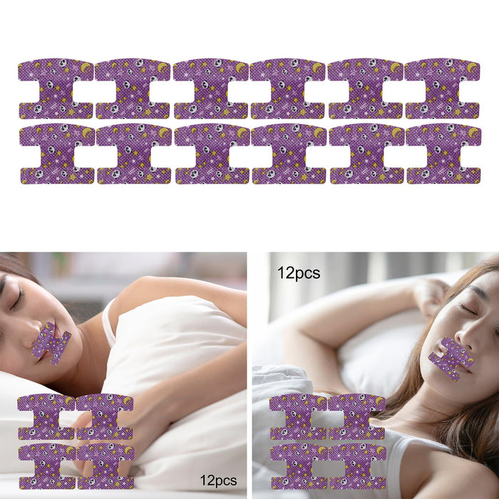 Crofta 12Pcs Mouth Tape Small for Improved Nighttime Sleeping Better Nose Breathing