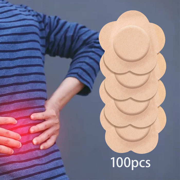 Crofta 100x Blank Navel Stickers Anti Flatulence Navel Patch for Abdominal Feet Arm Flower