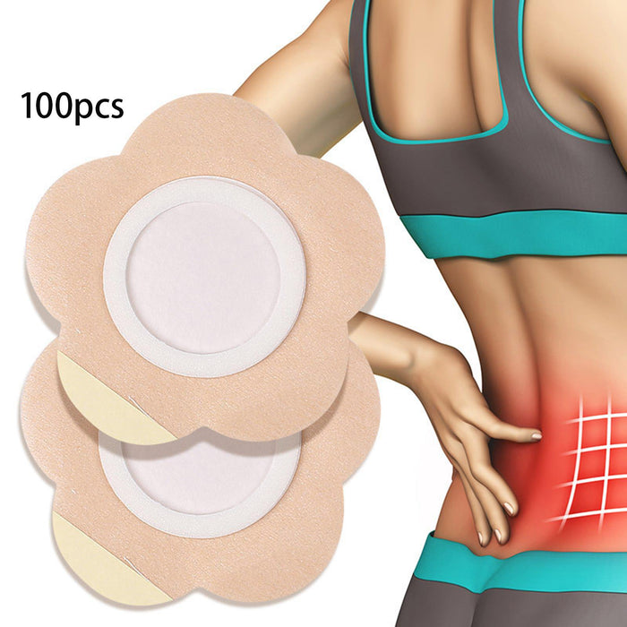 Crofta 100x Blank Navel Stickers Anti Flatulence Navel Patch for Abdominal Feet Arm Flower