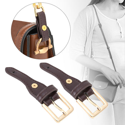 Crofta 2 Pieces Bag Strap Fastener Buckle Adjustable Bag Shoulder Strap Pin Buckles Brown