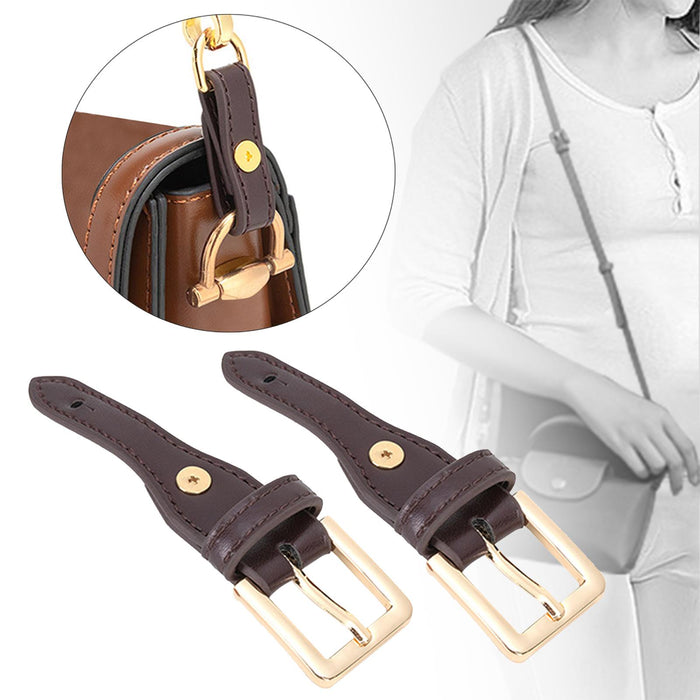 Crofta 2 Pieces Bag Strap Fastener Buckle Adjustable Bag Shoulder Strap Pin Buckles Brown