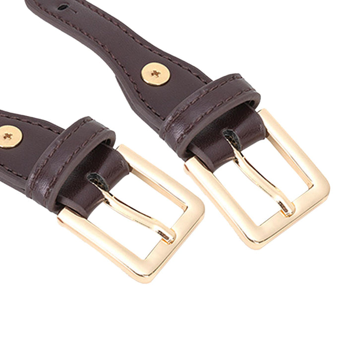 Crofta 2 Pieces Bag Strap Fastener Buckle Adjustable Bag Shoulder Strap Pin Buckles Brown