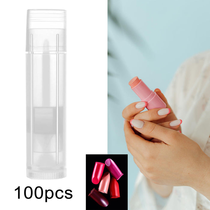 Crofta 100x Lip Gloss Tubes DIY Mini for Valentine's Day Present Girls Women Makeup clear