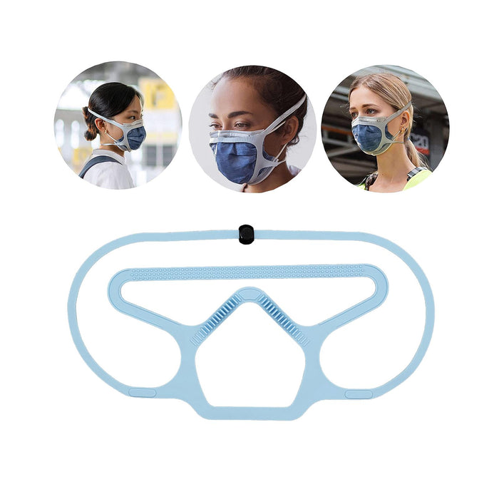 Crofta Silicone Face Mask Bracket Washable Prevent Glasses from Fogging Mask Holder Blue