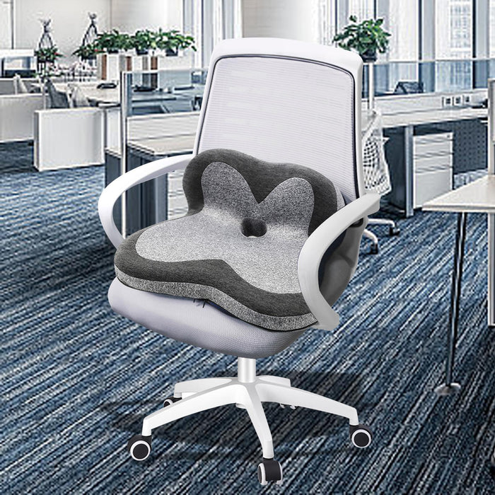 Crofta Seat Cushion Pillow Butt Pillow for Driving Sitting Travel Office Home Chair Gray