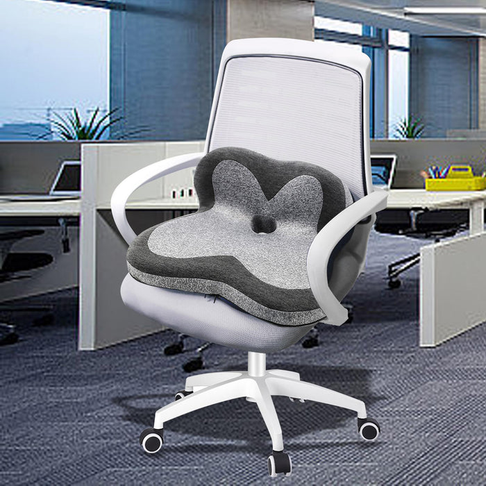 Crofta Seat Cushion Pillow Butt Pillow for Driving Sitting Travel Office Home Chair Gray