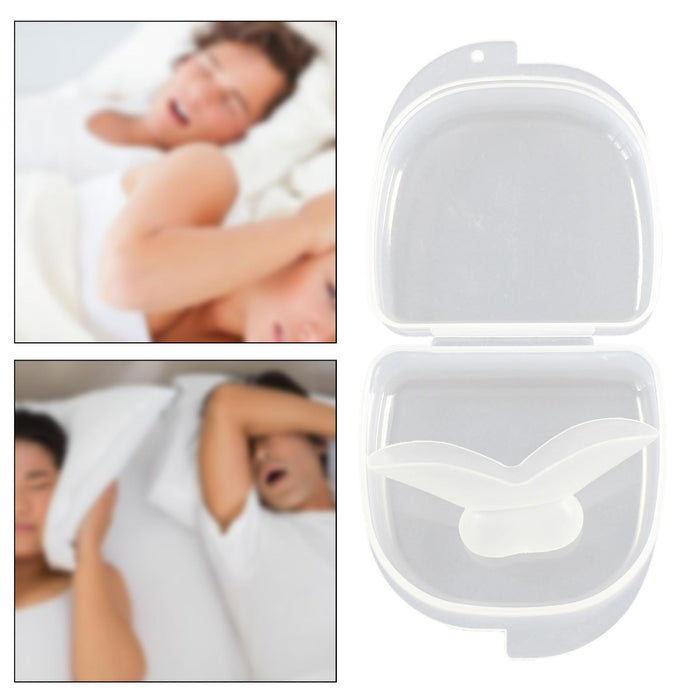 Crofta Tongue Anti Snoring Device Portable Anti Snoring Mouthpiece for Better Sleep