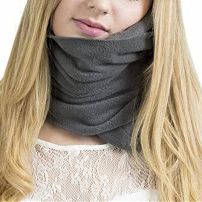 Crofta Airplane Travel Neck Pillow Neck Protection for Unisex Woman or Men Portable Grey