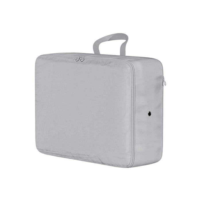 Crofta Compression Packing Cube Packing Organizer Smooth Two Way Zipper Collapsible Grey 40x30x18cm