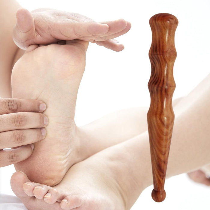 Crofta Wood Foot Massage Roller Stick Tool 3.9inch Useful Good Performance Handheld Style B