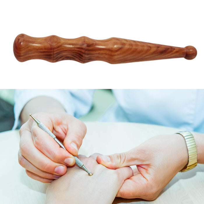 Crofta Wood Foot Massage Roller Stick Tool 3.9inch Useful Good Performance Handheld Style B