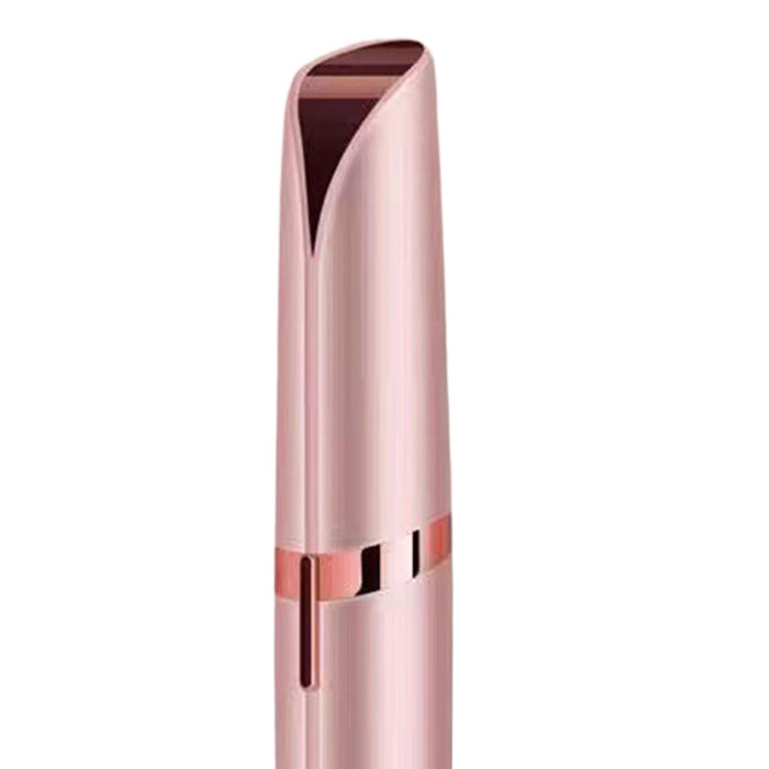 Crofta Women's Electric Eyebrow Trimmer Mini Facial Hair Remover for Lips Body Nose Rose Gold