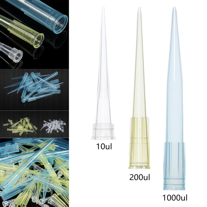 Crofta 1000 Pieces Pipette Tips Wide Mouth Professional Universal Nozzle Tip White 10ul