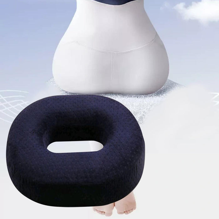 Crofta Tailbone Cushion Durable Portable Support Donut Cushion for Car Office Chair dark blue