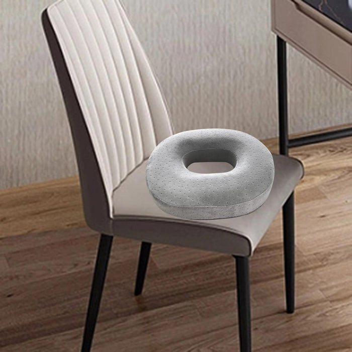 Crofta Tailbone Cushion Durable Portable Support Donut Cushion for Car Office Chair grey