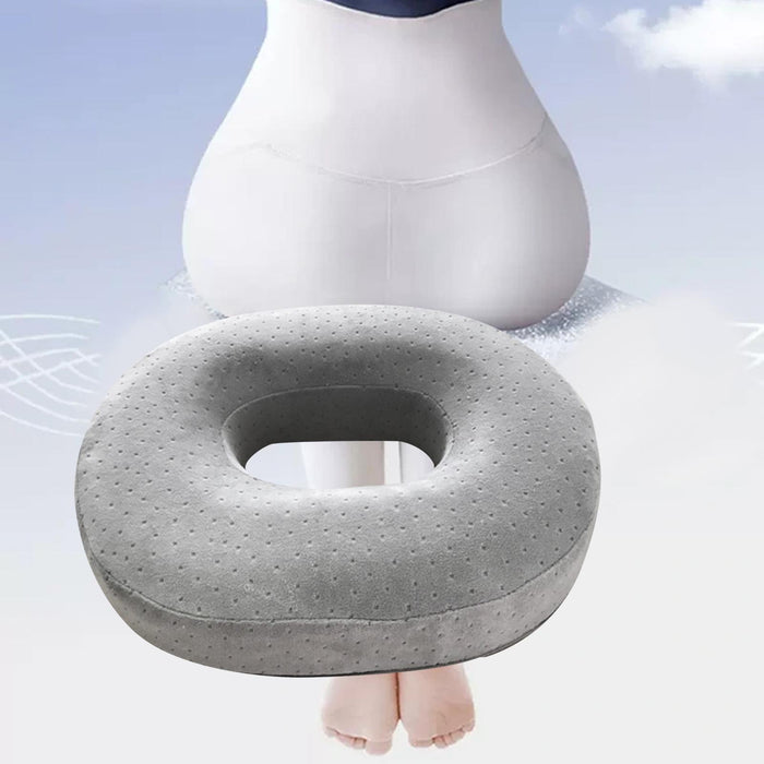 Crofta Tailbone Cushion Durable Portable Support Donut Cushion for Car Office Chair grey