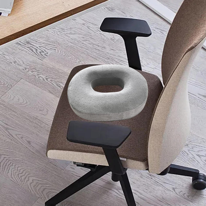 Crofta Tailbone Cushion Durable Portable Support Donut Cushion for Car Office Chair grey