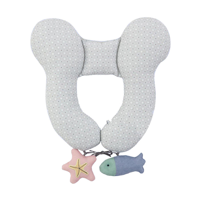 Crofta Baby Neck Support Pillow Cute Cartoon Soft Neck Pillow for Airplane Home Style C