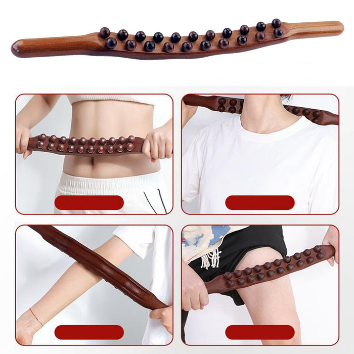 Crofta Wooden Gua Sha Scraping Massage Tool Length 58cm Portable for Body Legs Arms