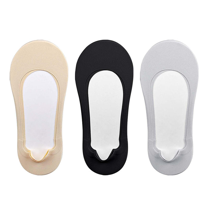 Crofta 1 Pair No Show Socks Soft Invisible Hidden Thin Socks for Flats Sneakers Men White