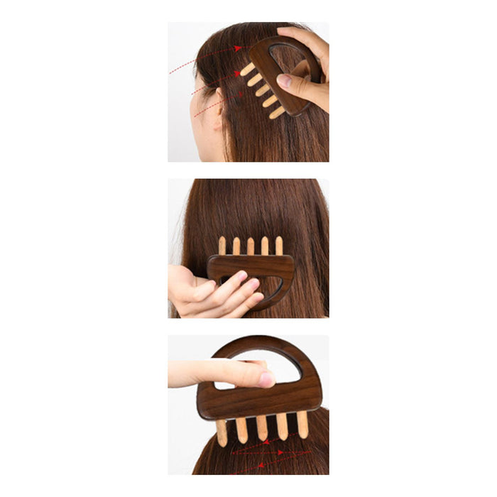 Crofta Wooden Scalp Massager Tool Relaxing Gua Sha Tool for Legs Full Body Use Arms