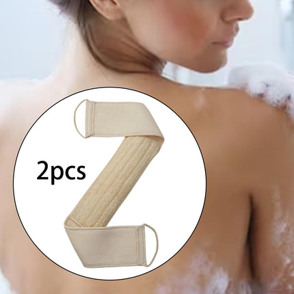 Crofta 2 Pieces Loofah Body Scrubber Pad for Deep Cleansing Body Wash Women and Men Long Bath Sponge