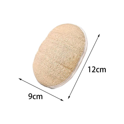 Crofta 2 Pieces Loofah Body Scrubber Pad for Deep Cleansing Body Wash Women and Men Oval Shower Sponge